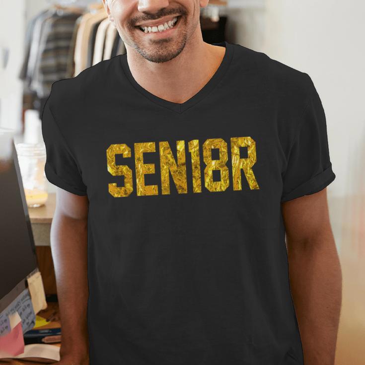 SEN18R Senior 2018 High School Graduation Party T-Shirt Men's V-Neck T-Shirt