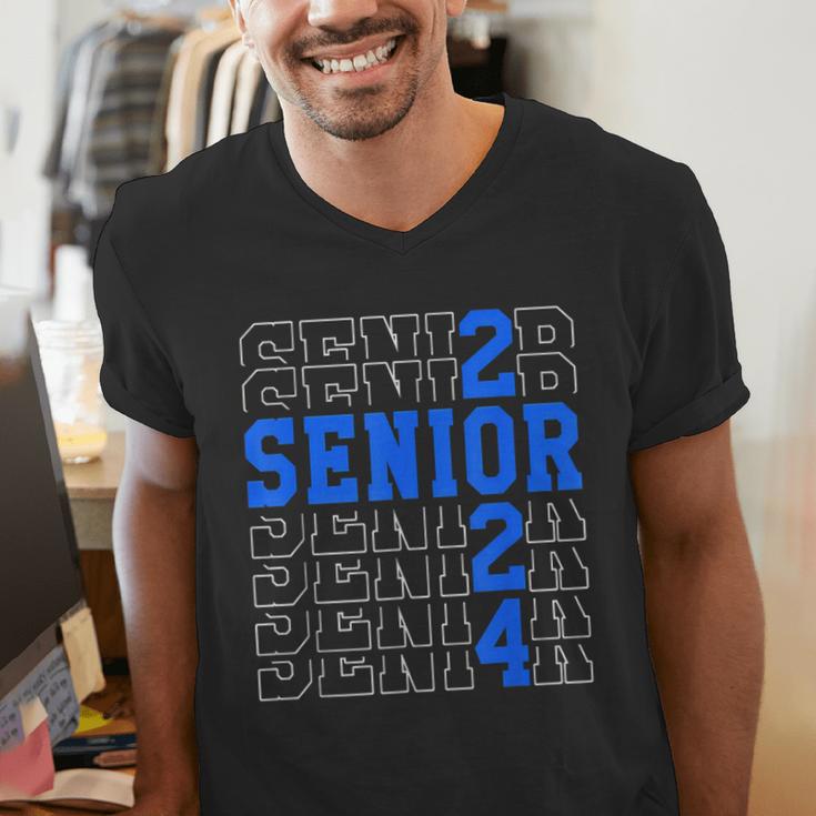 Senior 2024 Graphic Class Of 2024 Graduation Graphic Men's V-Neck T-Shirt
