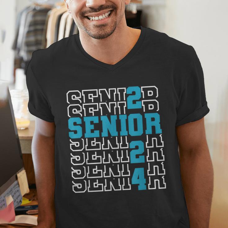 Senior 2024 Graduation Class Of 2024 Senior Boys Girls Men's V-Neck T-Shirt