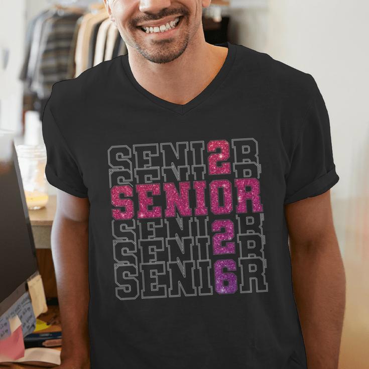 Senior 2026 Class Of 2026 Graduation 2026 Pink Girl Women Men's V-Neck T-Shirt