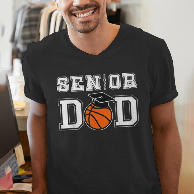 Senior 2026 Dad Basketball Graduation Men's V-Neck T-Shirt