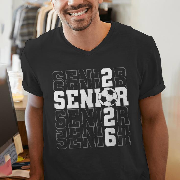 Senior 2026 Soccer Player Class Of 2026 Senior Graduation Men's V-Neck T-Shirt