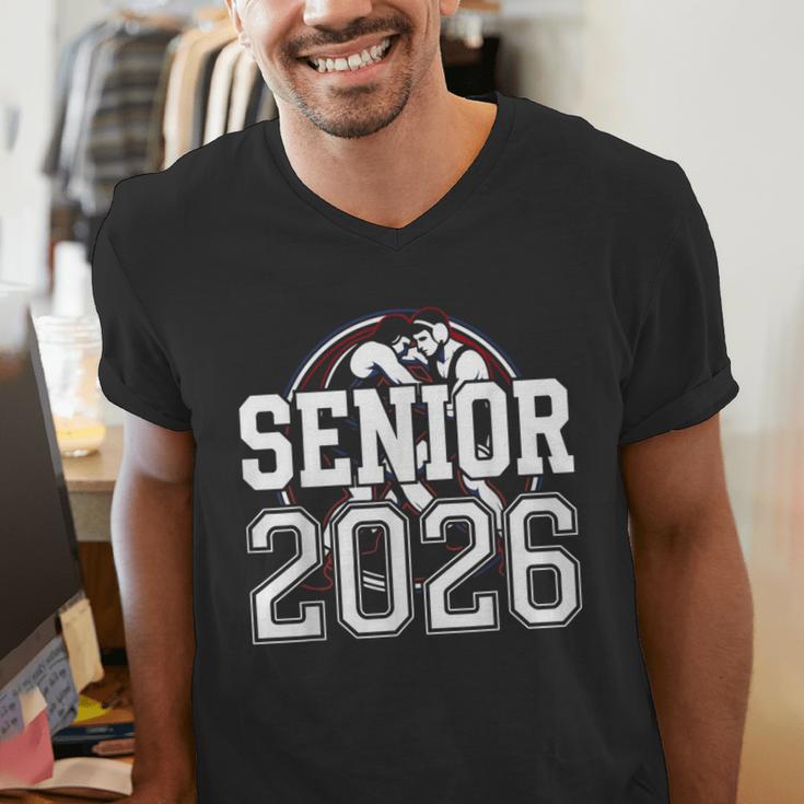 Senior 2026 Wrestling Class Of 2026 Wrestler Graduation Men's V-Neck T-Shirt