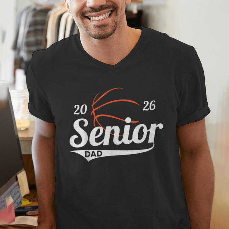 Senior Basketball Dad Class Of 2026 Graduation Graduate Men's V-Neck T-Shirt