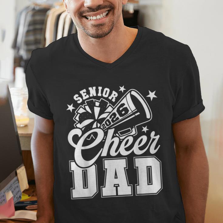 Senior Cheer Dad 2026 Proud Cheerleader Dad Class Of 2026 Men's V-Neck T-Shirt Senior Cheer Dad 2026 Proud Cheerleader Dad Class Of 2026 Men's V-Neck T-Shirt