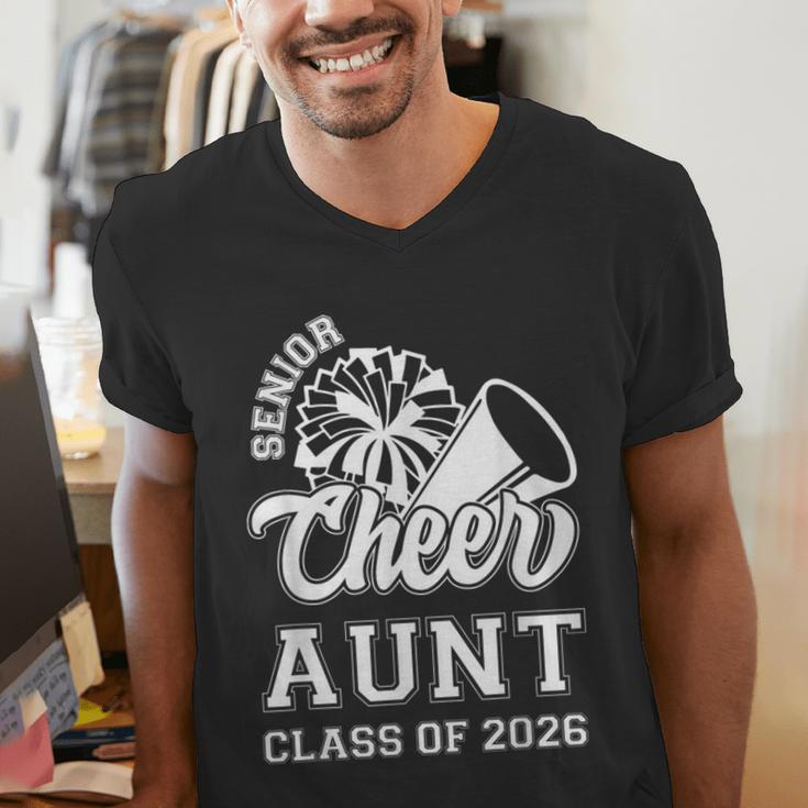 Senior Cheerleader Aunt Cheer Class Of 2026 Graduation Women Men's V-Neck T-Shirt
