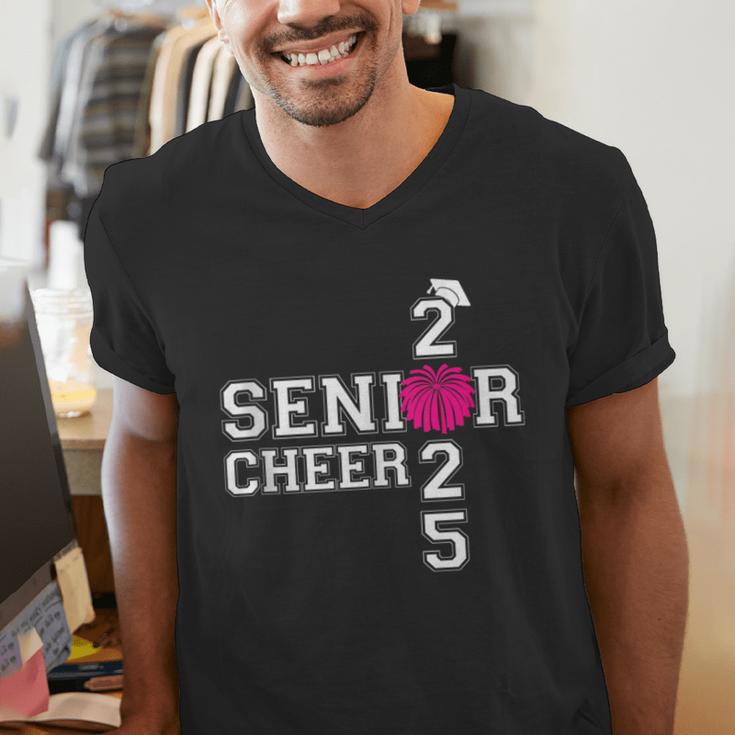 Senior Cheerleader Cheer Class Of 2025 Graduation Graduate Men's V-Neck T-Shirt