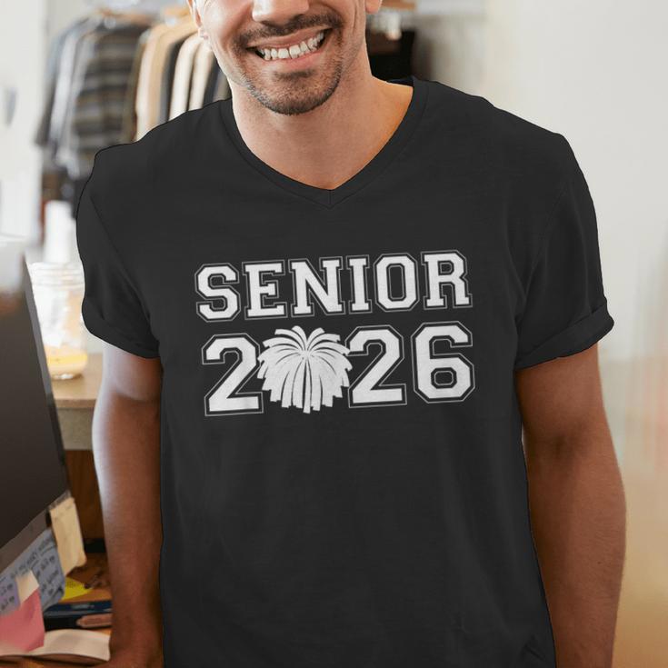 Senior Cheerleader Cheer Class Of 2026 Graduation Graduate Men's V-Neck T-Shirt