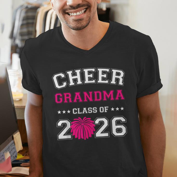 Senior Cheerleader Grandma Cheer Class Of 2026 Graduation Men's V-Neck T-Shirt