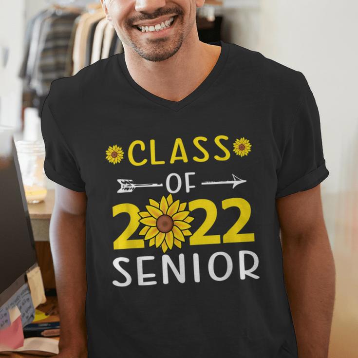 Senior Class Of 2022 Sunflower Graduation Seniors 22 Men's V-Neck T-Shirt