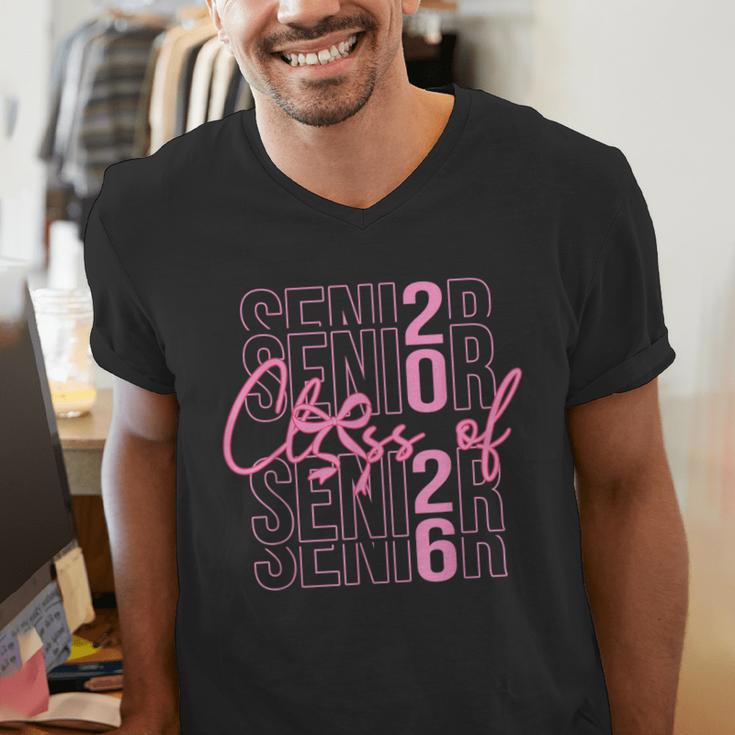 Senior Class Of 2026 Coquette Bow Graduation 2026 Girl Women Men's V-Neck T-Shirt