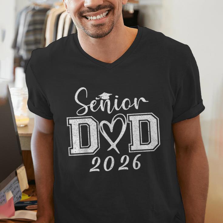 Senior Dad 2026 Graduation Class Of 2026 Men Daddy Father Men's V-Neck T-Shirt