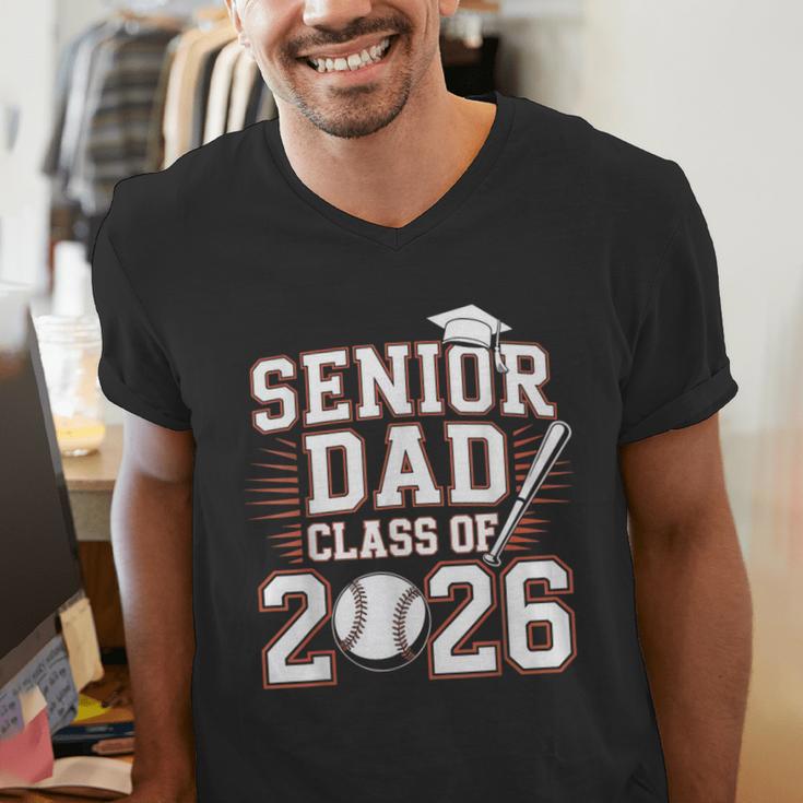 Senior Dad Class Of 2026 Graduate Baseball 2026 Graduation Men's V-Neck T-Shirt Senior Dad Class Of 2026 Graduate Baseball 2026 Graduation Men's V-Neck T-Shirt