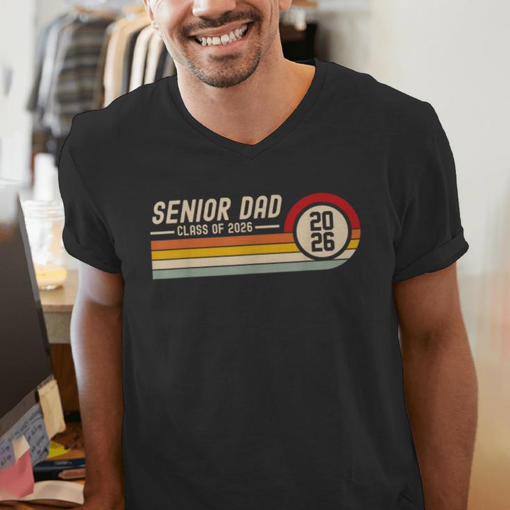 Senior Dad Class Of 2026 Graduation 2026 Graduate Vintage Men's V-Neck T-Shirt