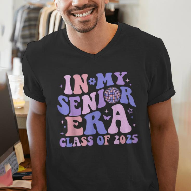 In My Senior Era Class Of 2025 Groovy Senior 2025 Graduation Men's V-Neck T-Shirt