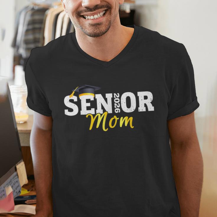 Senior Mom 2026 Class Of 2026 Graduation 26 Family Matching Men's V-Neck T-Shirt