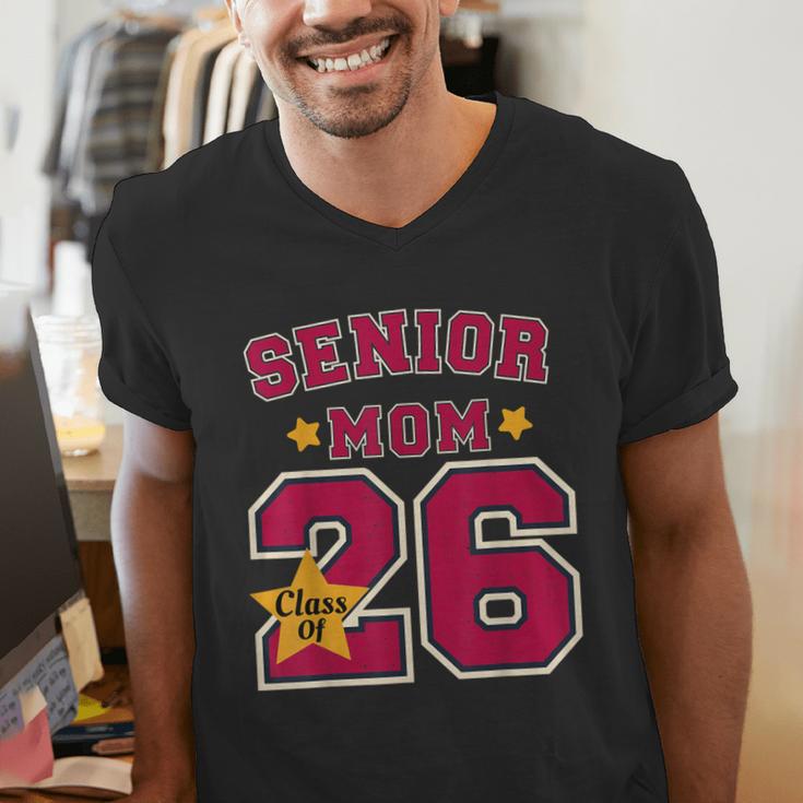 Senior Mom 2026 Proud Senior Mom Class Of 26 For Graduation Men's V-Neck T-Shirt