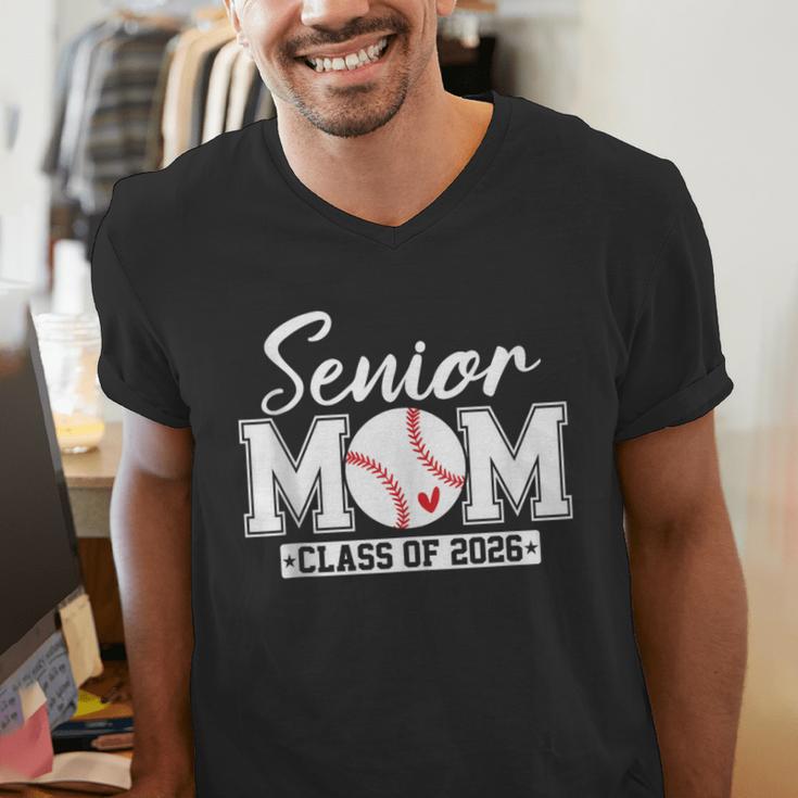 Senior Mom Class Of 2026 Baseball Mom Graduation Men's V-Neck T-Shirt