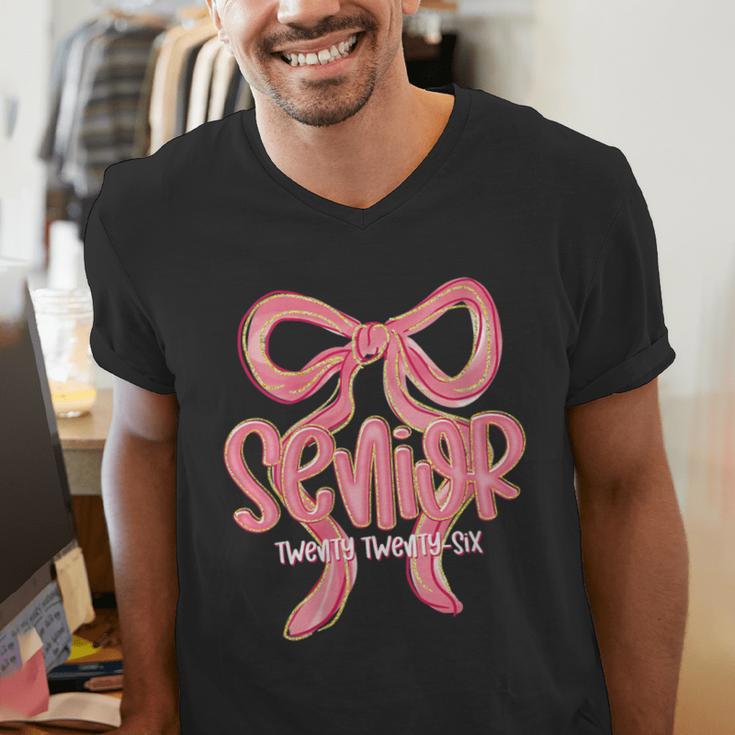 Senior Twenty Twenty-Six Coquette Graduation Class Of 2026 Men's V-Neck T-Shirt
