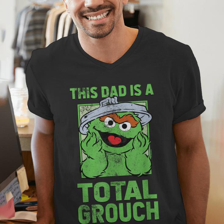 Sesame Street Father's Day Total Grouch Dad Men's V-Neck T-Shirt