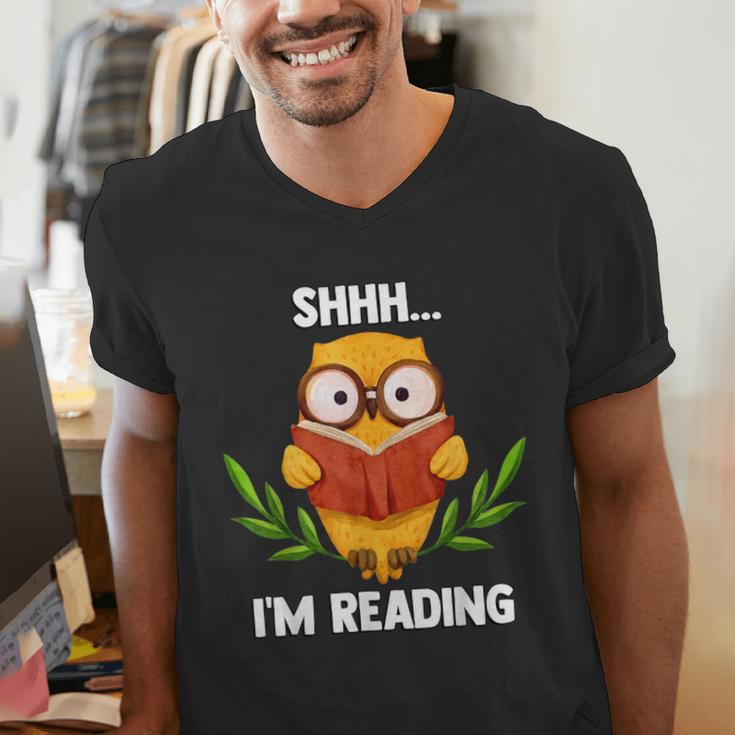 Shhh I'm Reading World Book Day Costume 2026 Kids Men's V-Neck T-Shirt