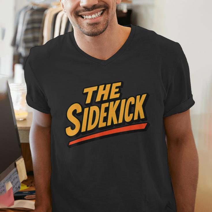 Sidekick Easy Halloween Matching Superhero Costume Dad Mom Men's V-Neck T-Shirt