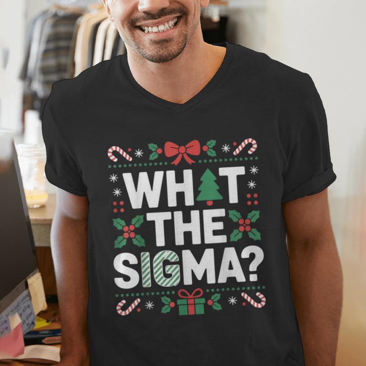 What The Sigma Christmas Party Outfit For Introverts Men's V-Neck T-Shirt What The Sigma Christmas Party Outfit For Introverts Men's V-Neck T-Shirt