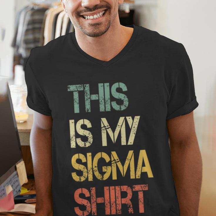 This Is My Sigma Shirt Male Lone Wolf Minimalist Introvert Men's V-Neck T-Shirt This Is My Sigma Shirt Male Lone Wolf Minimalist Introvert Men's V-Neck T-Shirt