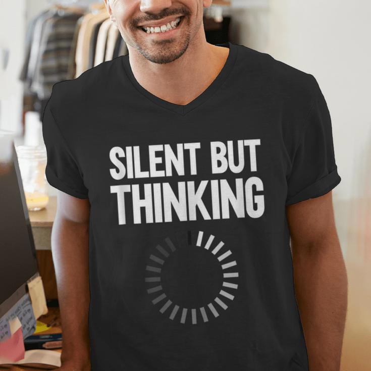 Silent But Thinking Introvert Men's V-Neck T-Shirt Silent But Thinking Introvert Men's V-Neck T-Shirt