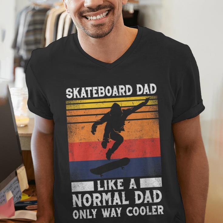 Skateboard Like A Normal Dad Vintage 80S 90S Retro Men's V-Neck T-Shirt