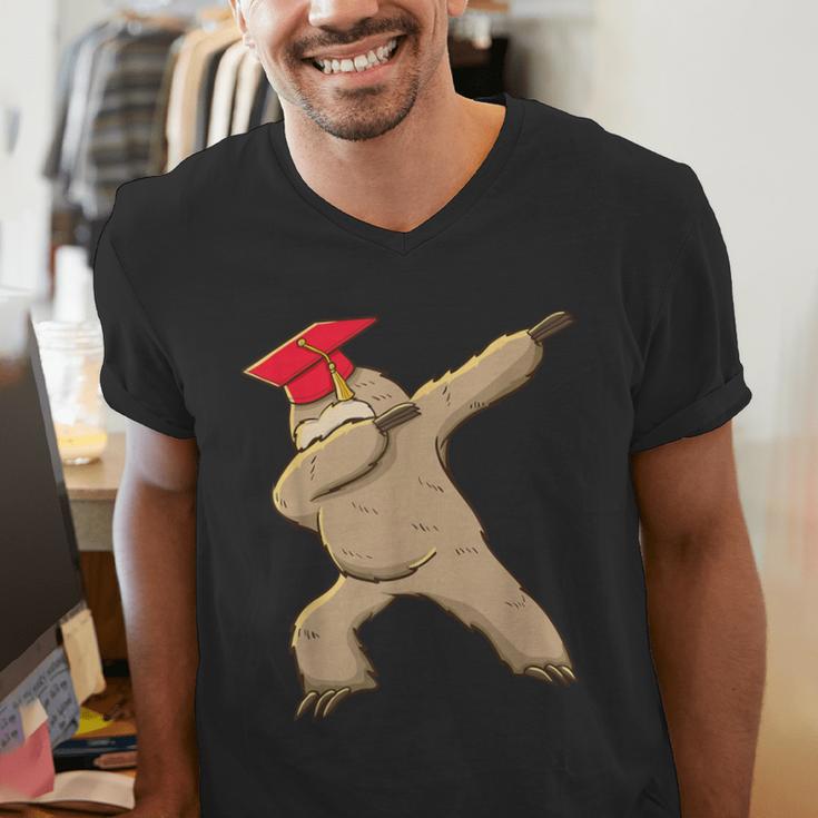 Sloth Dabbing Shirt Graduation Day Shirt See Ya Men's V-Neck T-Shirt