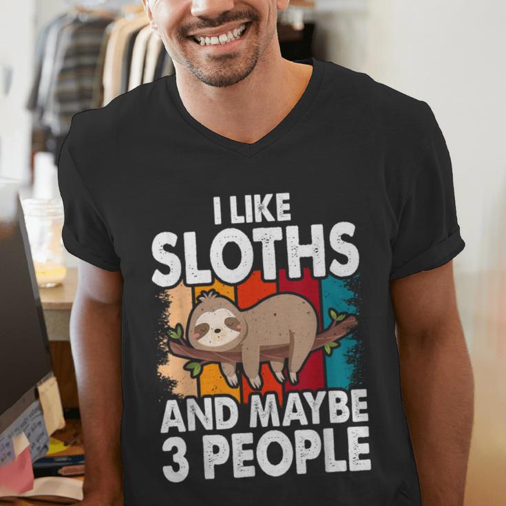 Sloth For Sloth Lover Men Women Kids Introvert Men's V-Neck T-Shirt