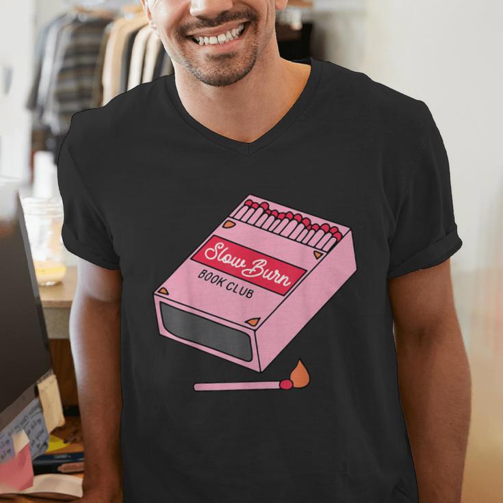Slow Burn Book Club Men's V-Neck T-Shirt Slow Burn Book Club Men's V-Neck T-Shirt