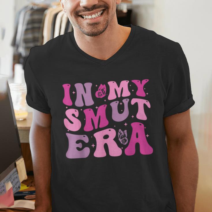 In My Smut Era Groovy Smut Book Reading Spicy Book Romance Men's V-Neck T-Shirt