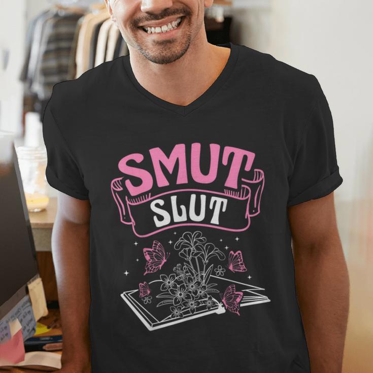 SMUT Slut Provocative Literature Book Club Book Reading Men's V-Neck T-Shirt