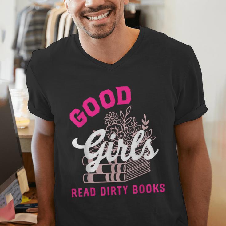 Smutty Book Merch Good Girls Read Dirty Books Smut Readers Men's V-Neck T-Shirt Smutty Book Merch Good Girls Read Dirty Books Smut Readers Men's V-Neck T-Shirt