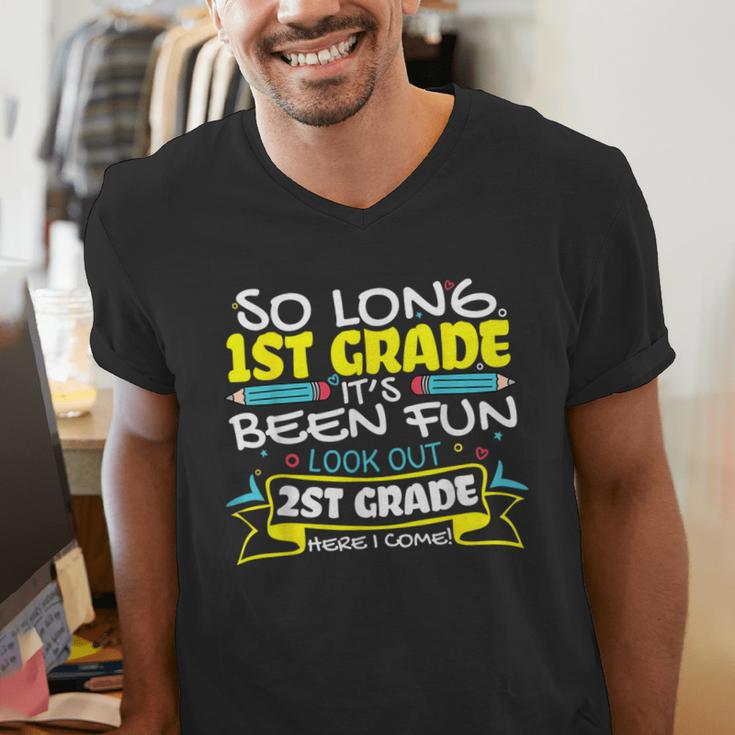 So Long 1st Grade 2nd Grade Here I Come School Graduation Men's V-Neck T-Shirt