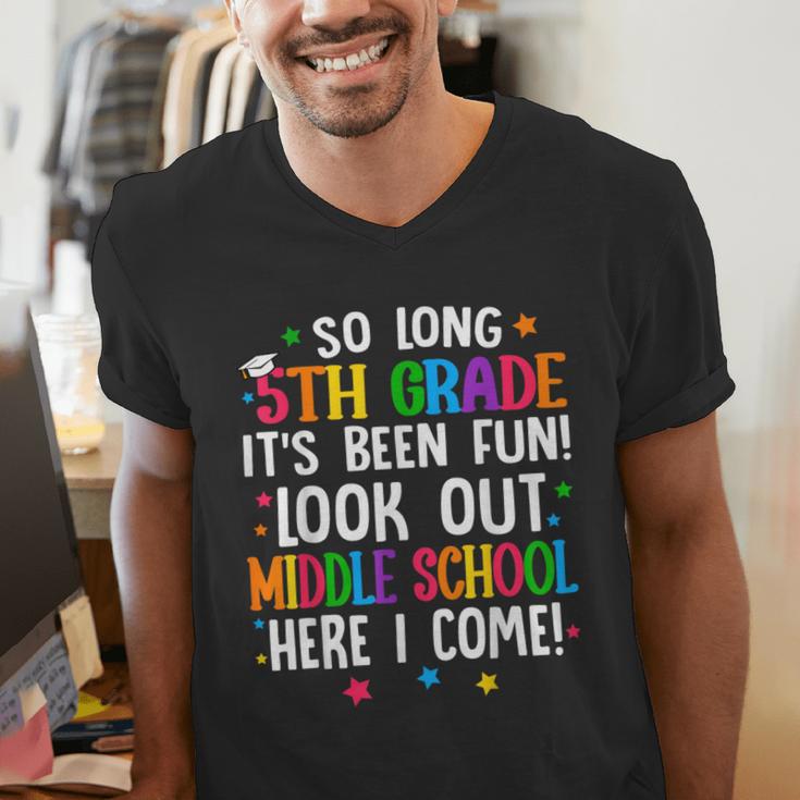 So Long 5th Grade Graduation Middle School Here I Come Kids Men's V-Neck T-Shirt
