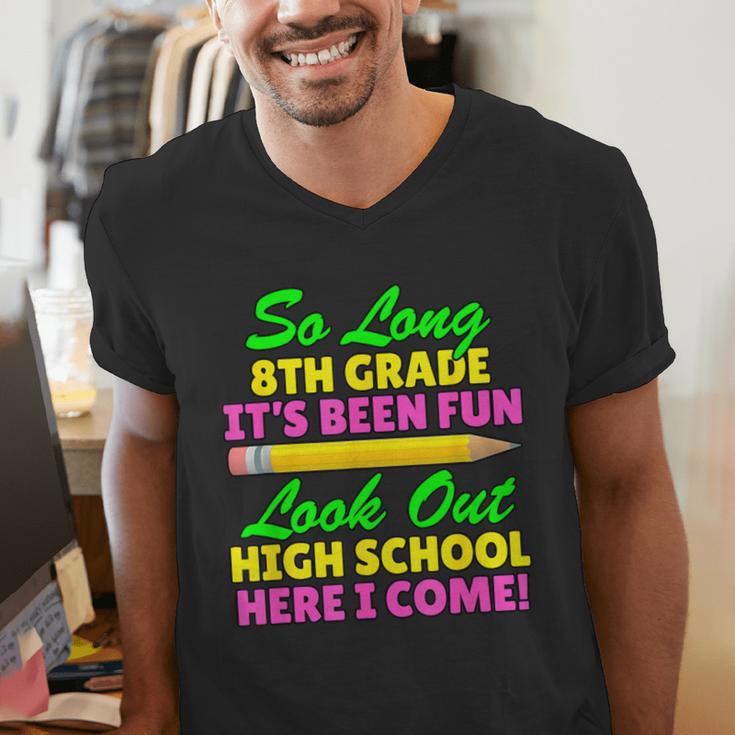 So Long 8th Grade Hello High School Graduation Men's V-Neck T-Shirt