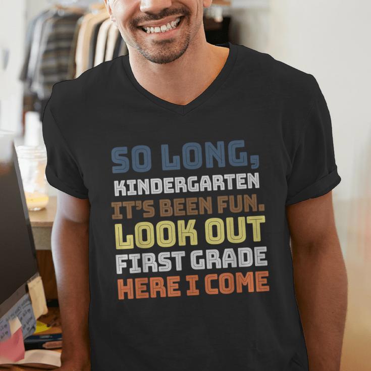 So Long Kindergarten Preschool Graduation First Grade Men's V-Neck T-Shirt