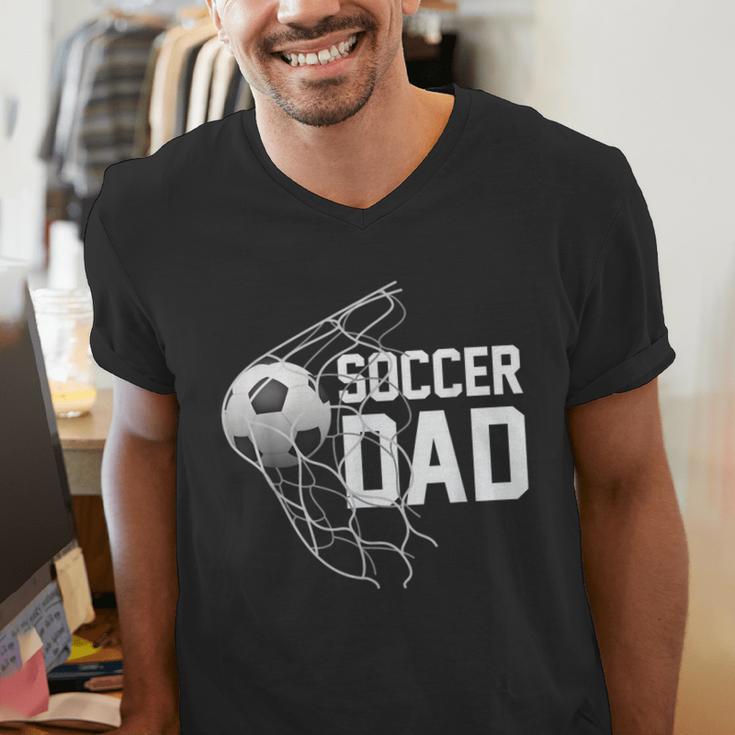 Soccer DAD Football Futbol Parents Goal Men's V-Neck T-Shirt