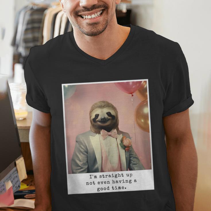 Social Anxiety Not Having A Good Time Socializing Introvert Men's V-Neck T-Shirt