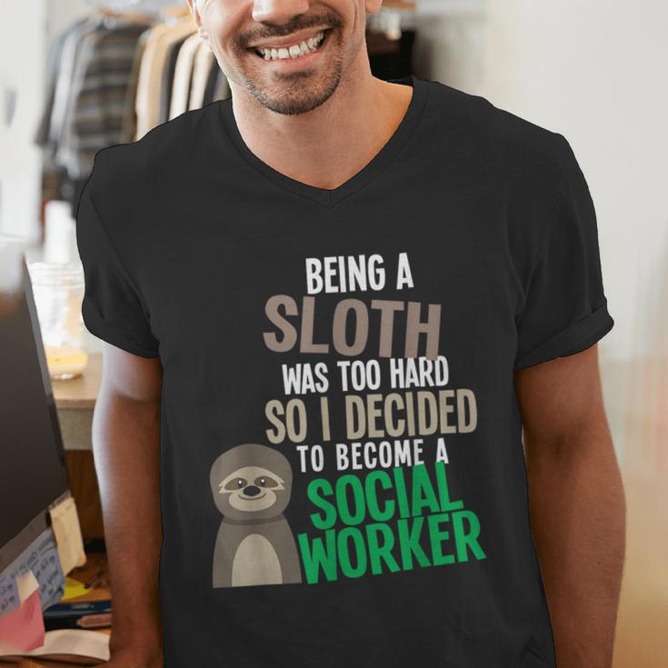 Social Work Student Masters Degree Graduation Men's V-Neck T-Shirt