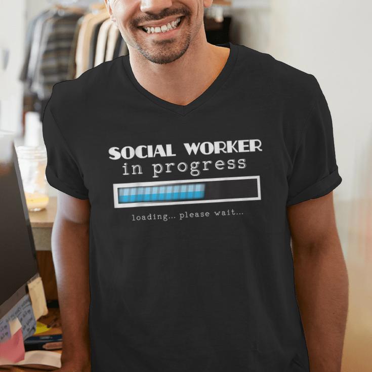 Social Worker In Progress MSW Masters Graduation Shirt Men's V-Neck T-Shirt