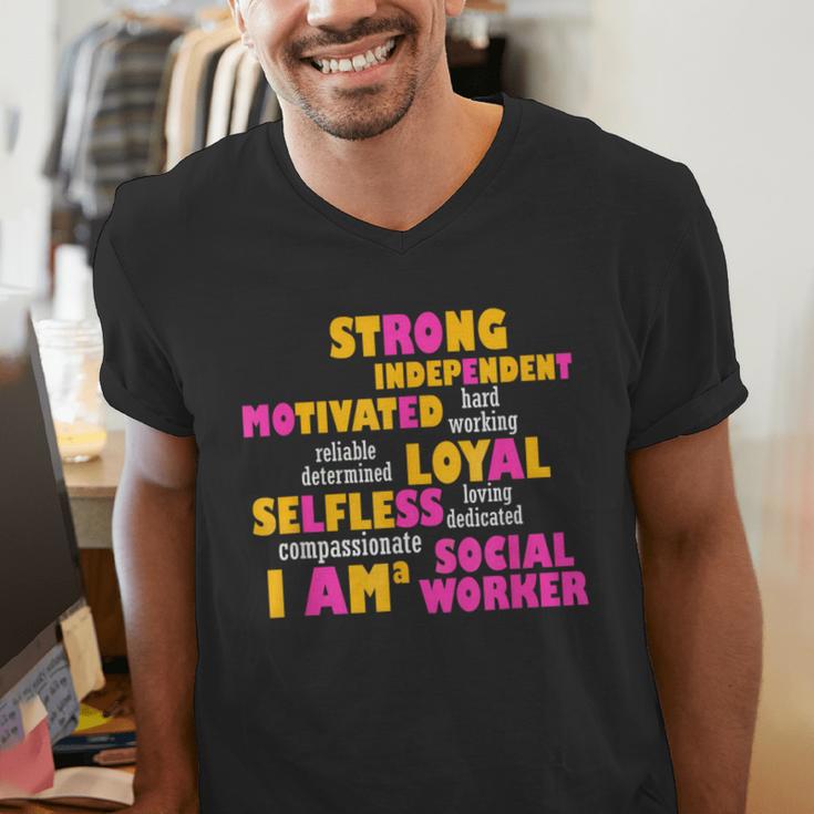 Social WorkerShirt Graduation Social Work Month Men's V-Neck T-Shirt