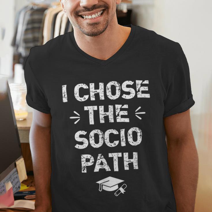 Sociology Graduate Graduation I Chose Socio Path Men's V-Neck T-Shirt