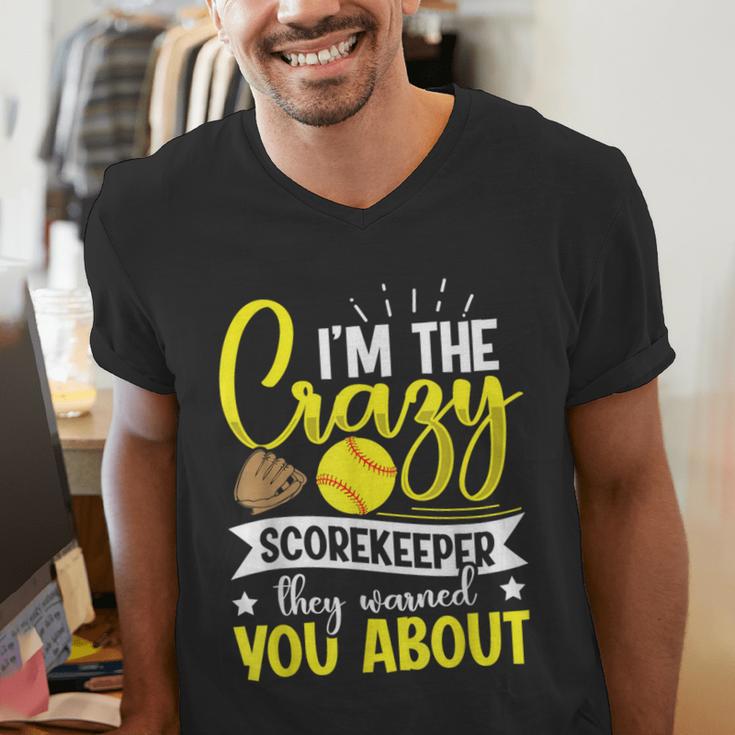 Softball Scorekeeper For a Score Book Keeper Men's V-Neck T-Shirt