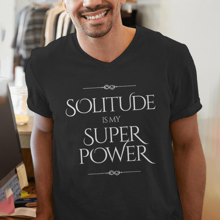 Solitude Is My Superpower – Introvert Strength Quote Men's V-Neck T-Shirt Solitude Is My Superpower – Introvert Strength Quote Men's V-Neck T-Shirt