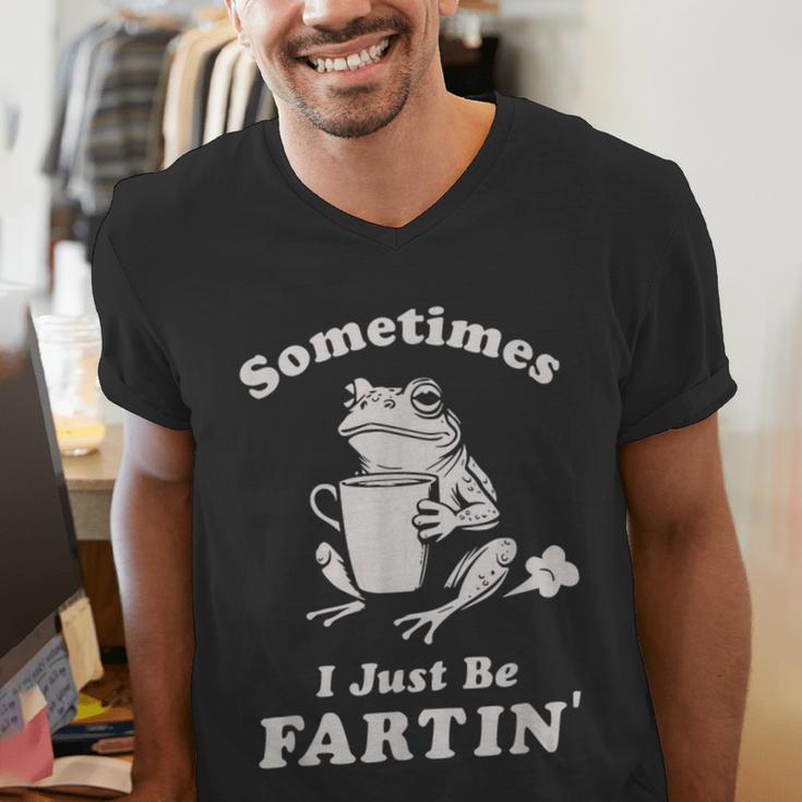 Sometimes I Just Be Farting Dad Husband Boyfriend Men's V-Neck T-Shirt