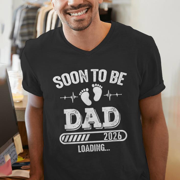 Soon To Be Dad 2026 Loading For Pregnancy Announcement Men's V-Neck T-Shirt